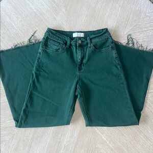 VERVET Forest Green High Rise Wide Leg Jeans 26